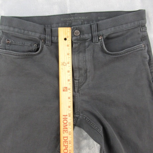 Banana Republic The Traveler Skinny Jeans Mens 34x34 Dark Gray Stretch Pants - Picture 6 of 12